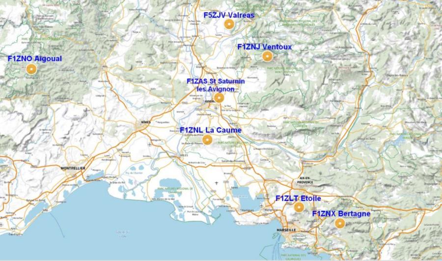Carte des relais DMR